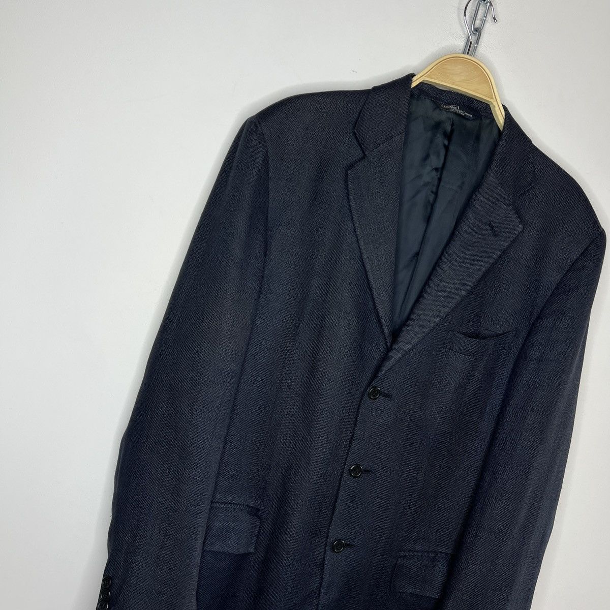 Polo Ralph Lauren × Ralph Lauren Vintage 90s Polo Ralph Lauren Wool/Linen Blazer 42R Size 42R - 3 Thumbnail