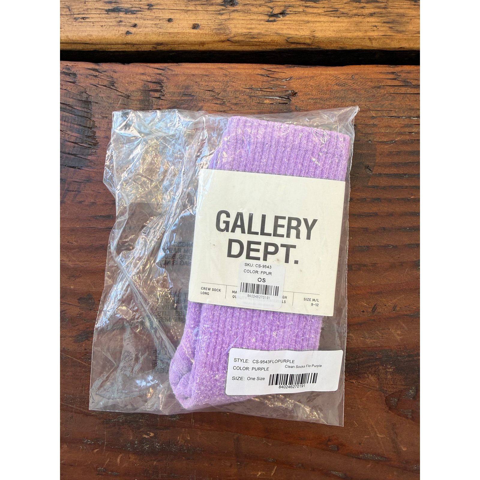Gallery Dept. Gallery Dept. Flo Purple Clean Logo Intarsia Knit Socks Size ONE SIZE - 3 Thumbnail