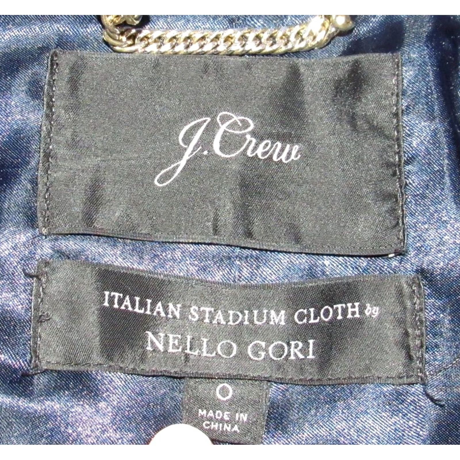 Vintage J CREW Royal Blue Nello Gori Wool Blend Stadium Cloth Hooded Coat Jacket 0 Size XS / US 0-2 / IT 36-38 - 6 Thumbnail
