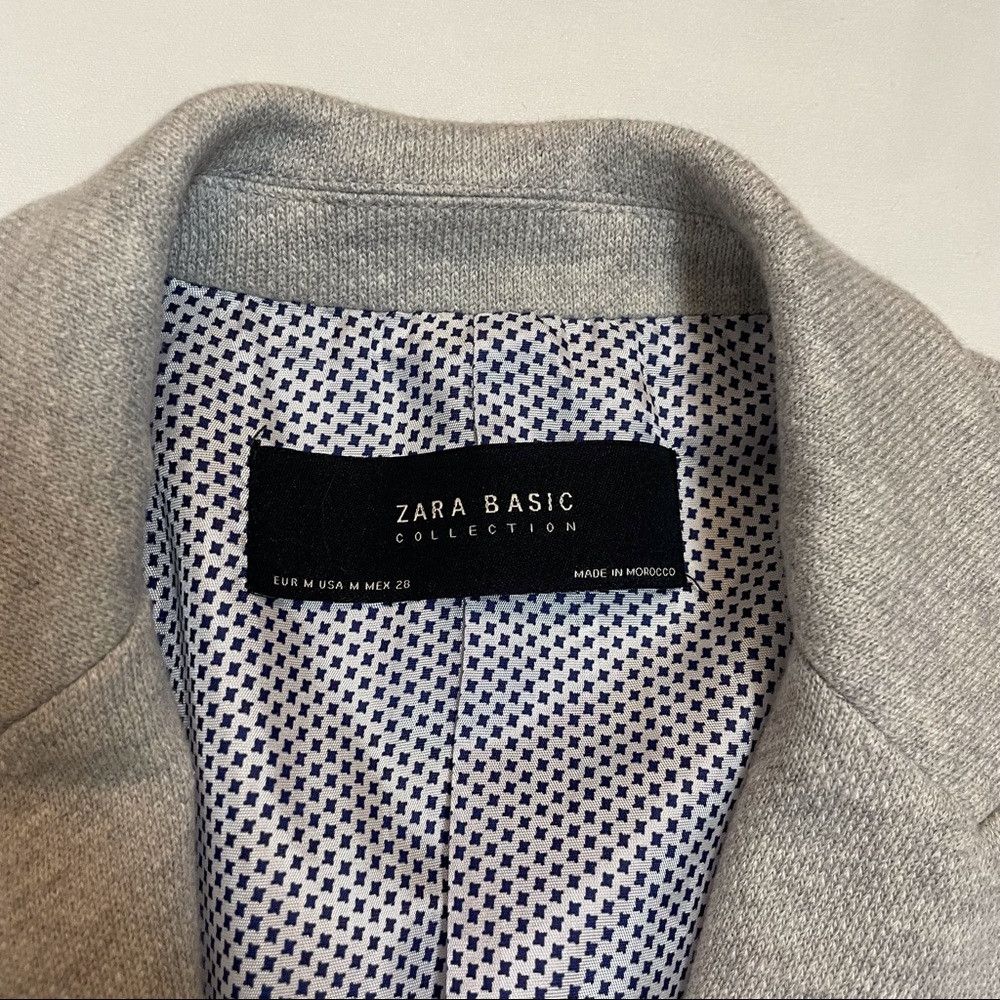 Zara New Zara Grey Cotton Jersey Jacket Size M Size M / US 6-8 / IT 42-44 - 6 Thumbnail