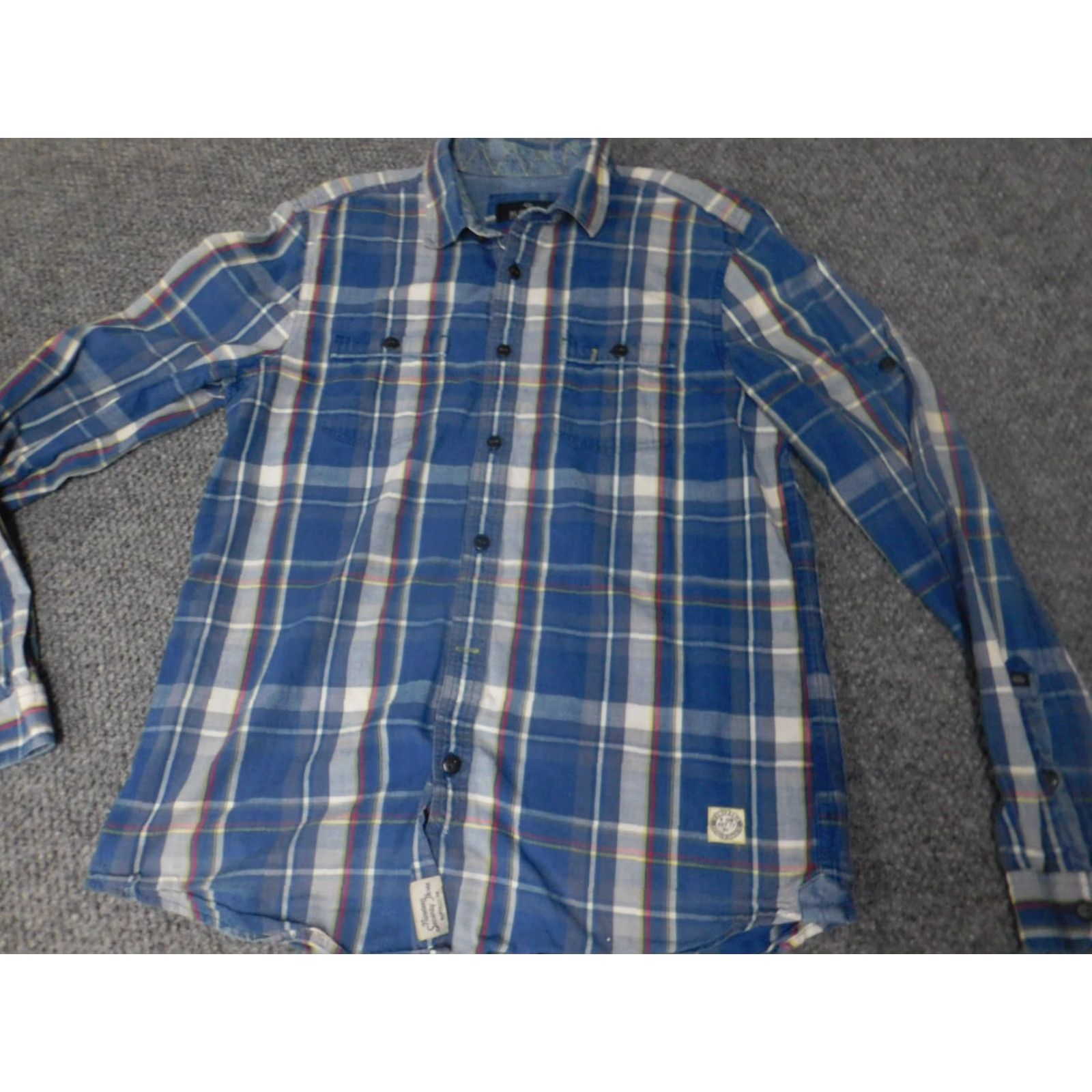 Buffalo David Bitton Buffalo by David Bitton Shirt Medium Blue Plaid Button-Down Long Sleeve Collared Mens Size US M / EU 48-50 / 2 - 2 Thumbnail