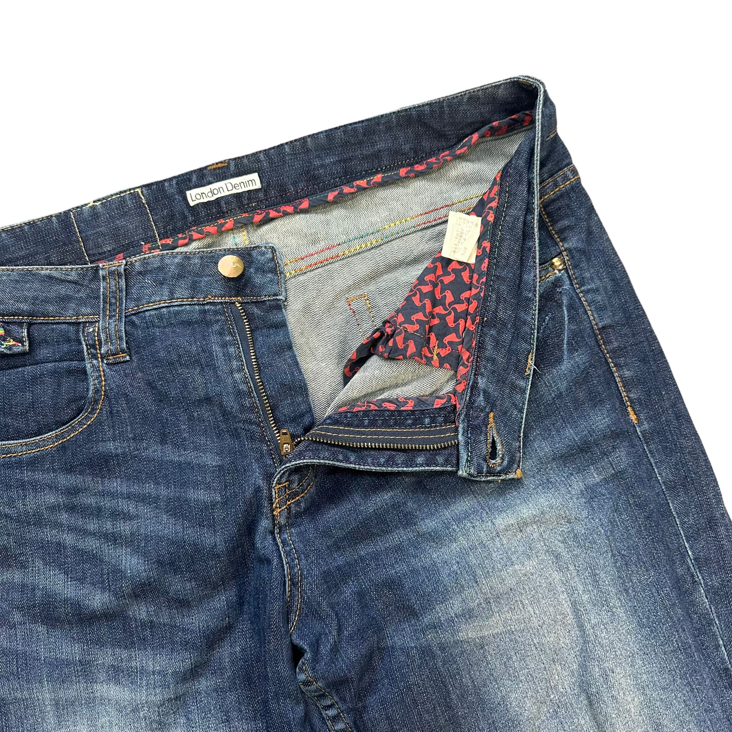 Japanese Brand LONDON DENIM BORN AND BRED JEANS #7626-158 Size 37" - 4 Thumbnail