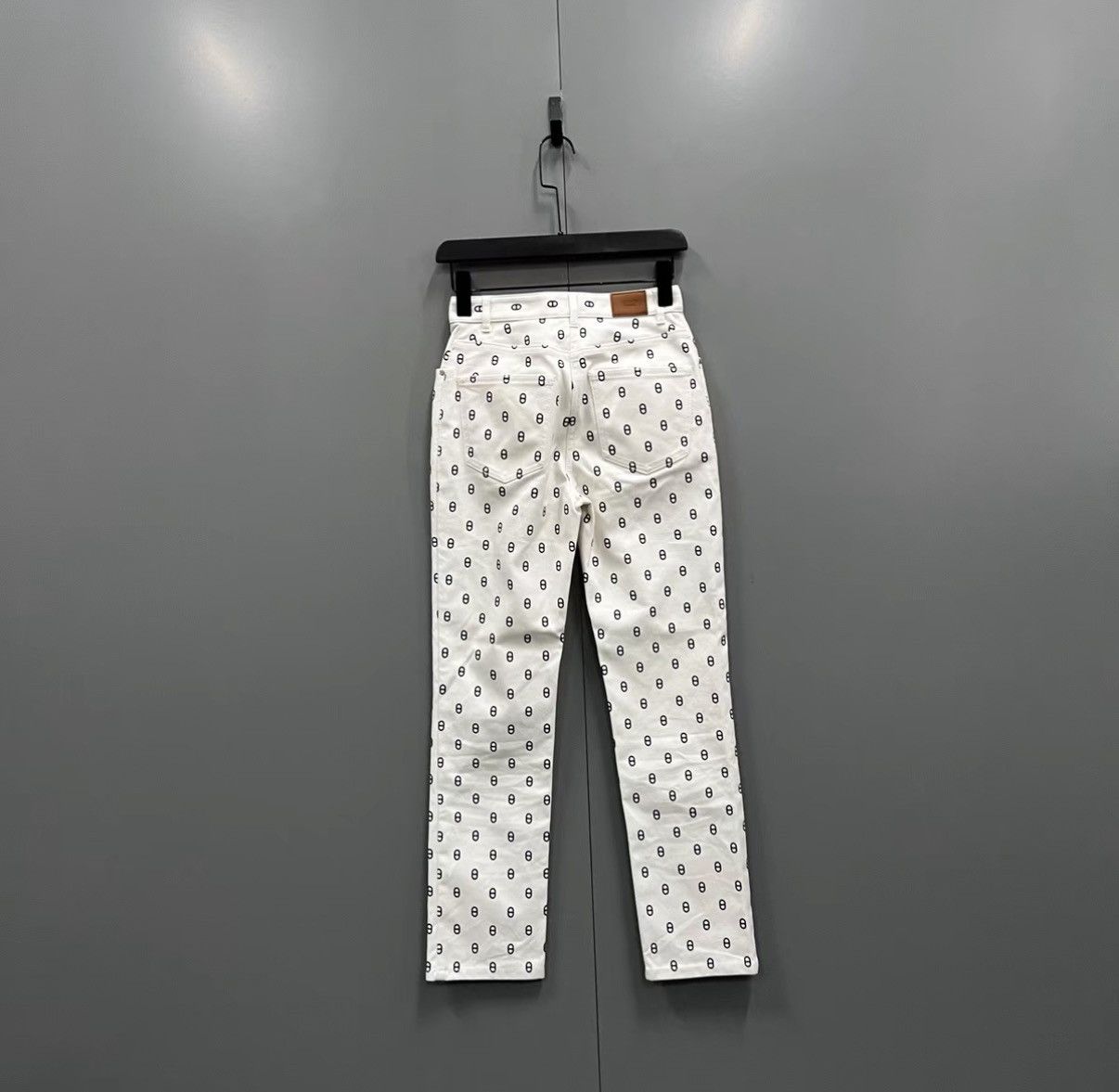 Hermes Hermès White All Over Print Pattern Jeans J41 Size 25" / US 0 / IT 36 - 2 Thumbnail