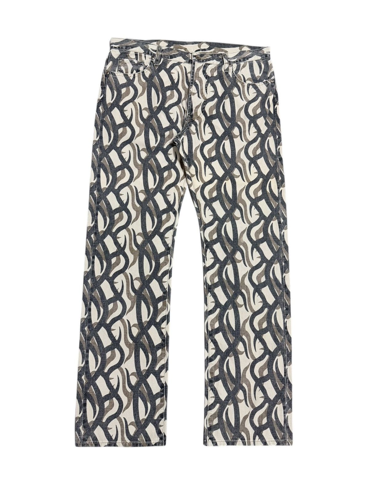 If Six Was Nine Vtg🔥Gogmagog Inspired Number Nine Tribal Camo Denim Size US 36 / EU 52 - 1 Thumbnail