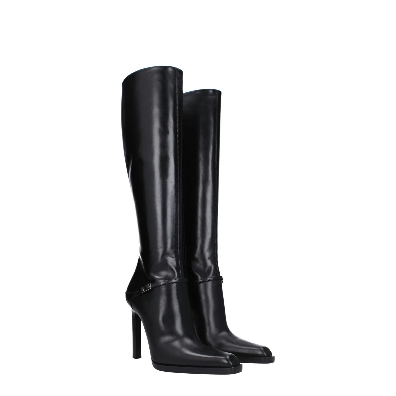 Saint Laurent Paris ob1o1e1124 Leather Boots in Black Size US 11 / IT 41 - 2 Thumbnail