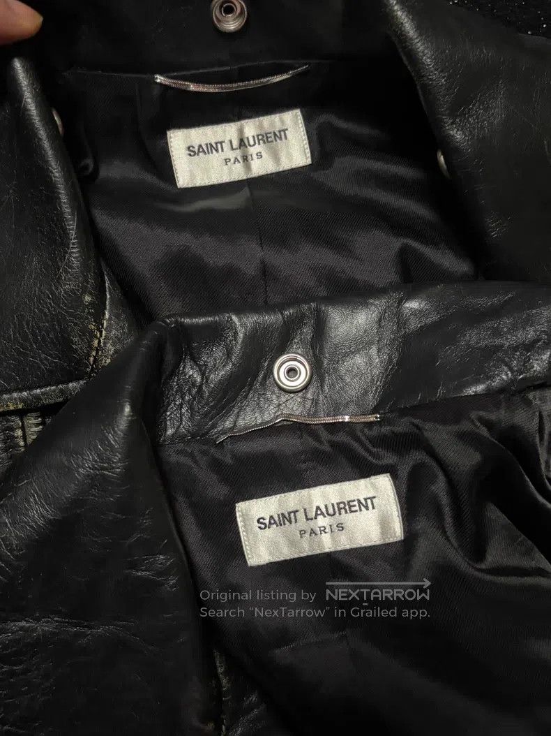 Saint Laurent Paris Saint Laurent Paris Fringed Distressed Leather Jacket Size US S / EU 44-46 / 1 - 7 Thumbnail