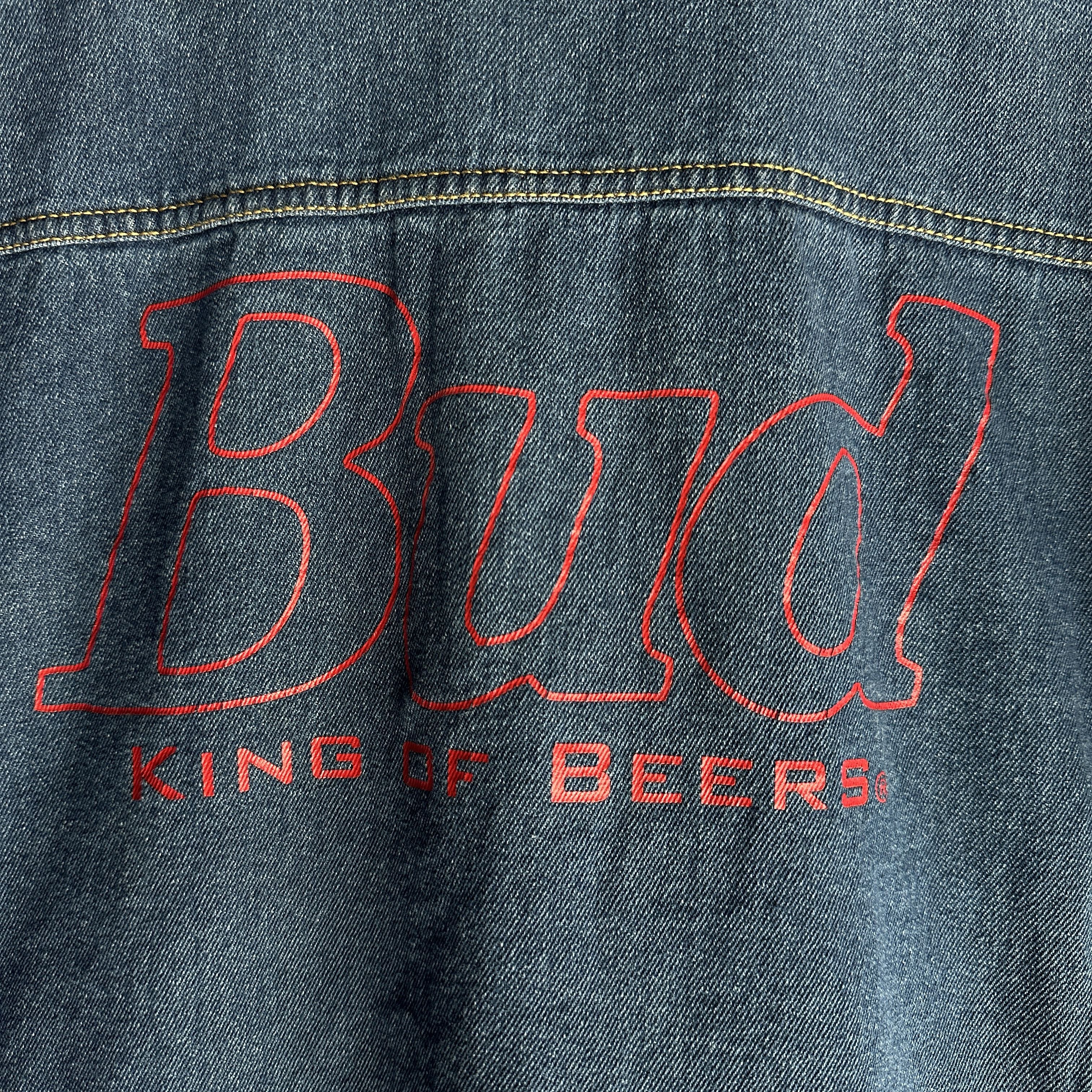 Budweiser Budweiser Bud King of Beers Denim Jacket Mens XL Blue NWT Size US XL / EU 56 / 4 - 9 Thumbnail