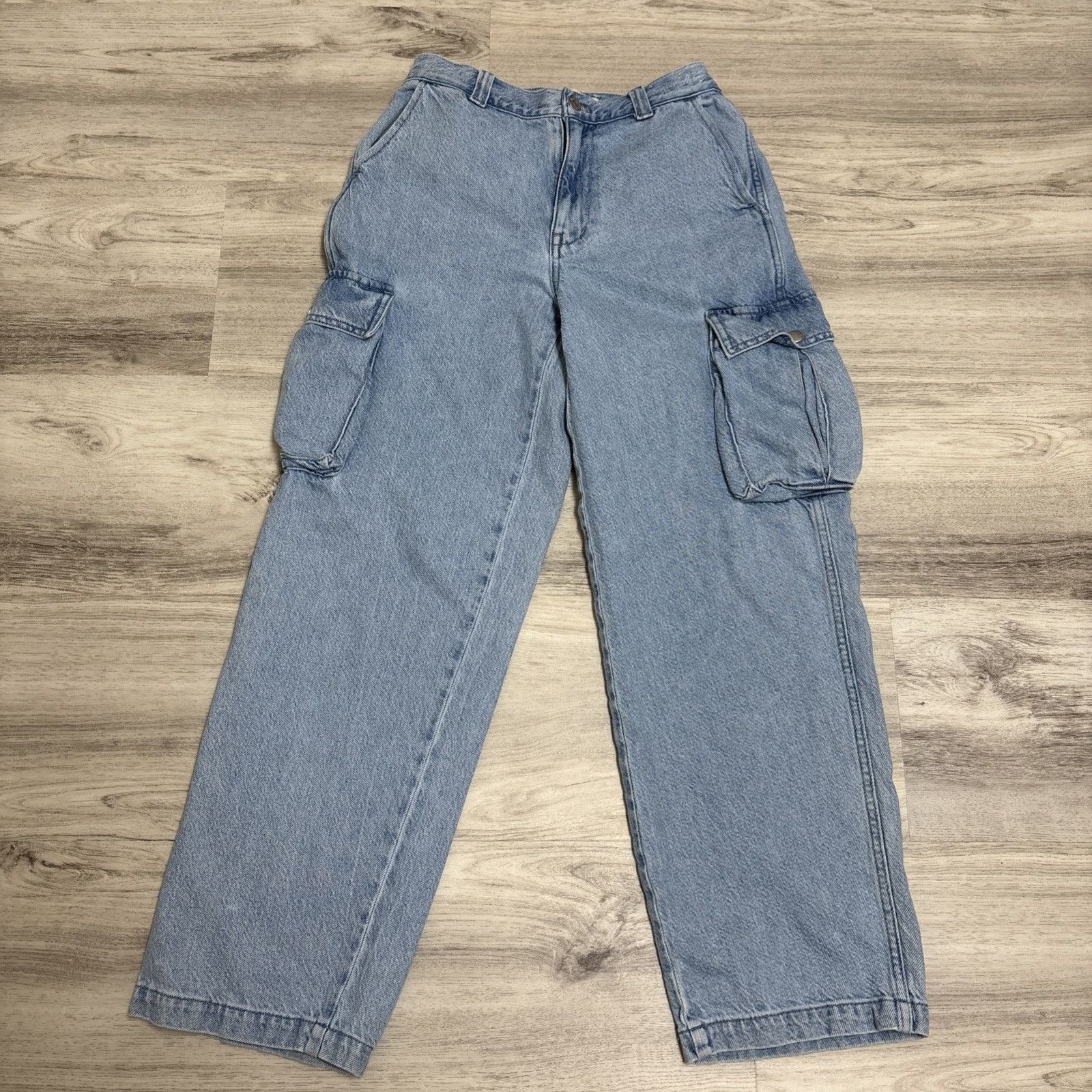 Madewell Madewell Jeans Womens 26 Blue Low Slung Cargo Wide Leg Stone Size 26" / US 2 / IT 38 - 1 Thumbnail