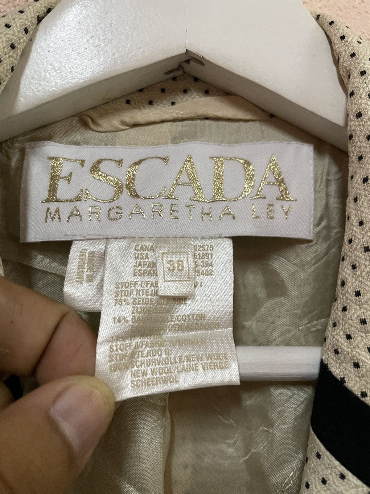 Escada Vintage Escada Margaretha Ley blazer size 38 polka dot Size XS / US 0-2 / IT 36-38 - 9 Thumbnail