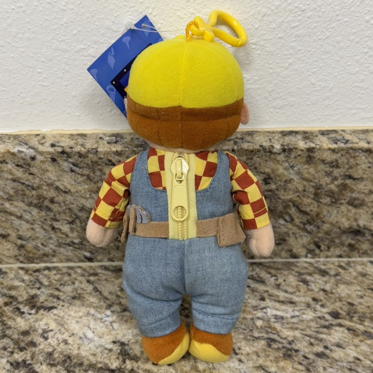 Nickelodeon × Vintage 2001 Bob the Builder Plush Zip Coin Pouch Bag Keychain 8" Size ONE SIZE - 2 Thumbnail
