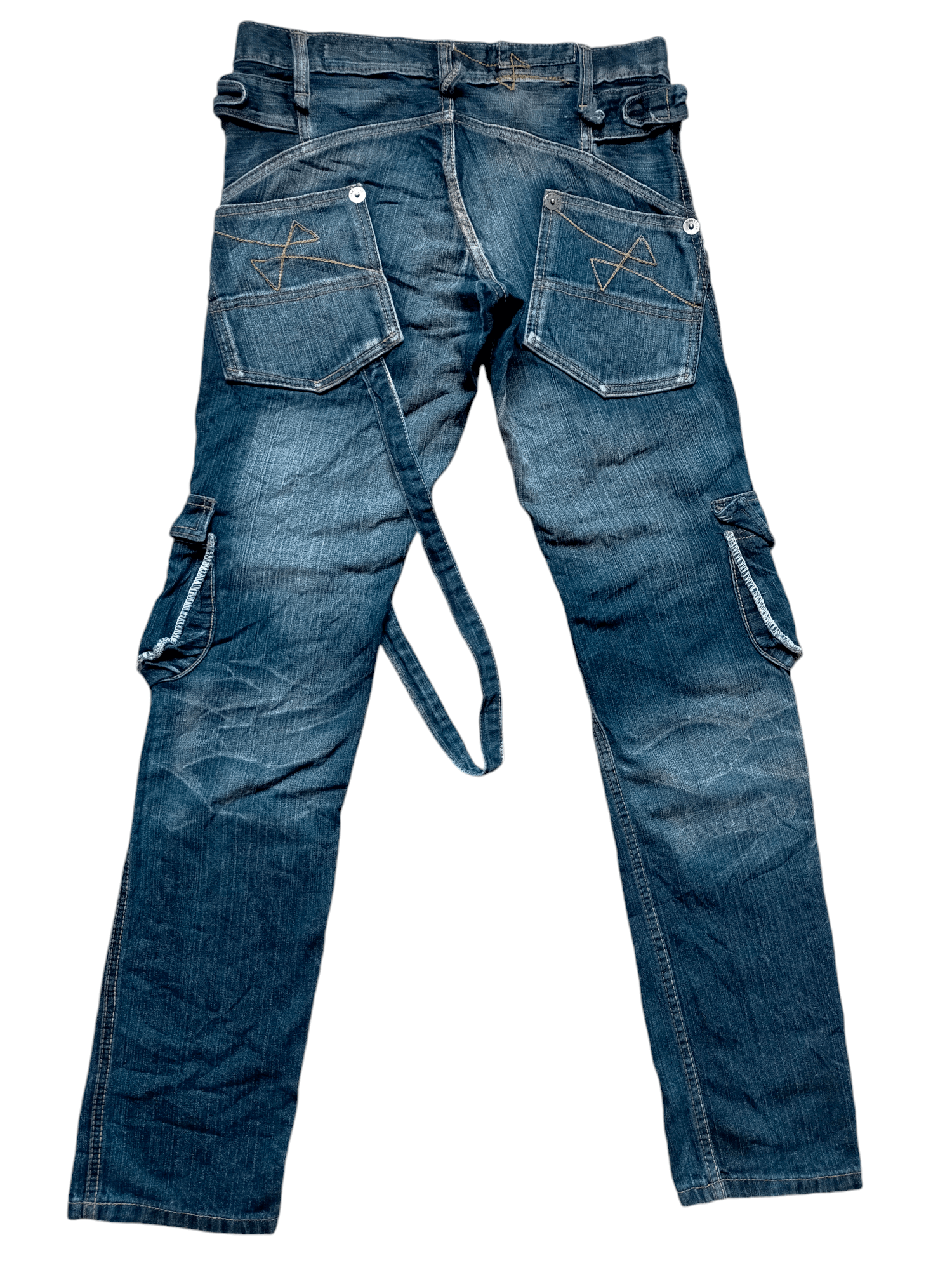 Hysteric Glamour × Japanese Brand Jeans De Art Bondage Punk Cargo Denim Pants Size US 32 / EU 48 - 2 Thumbnail