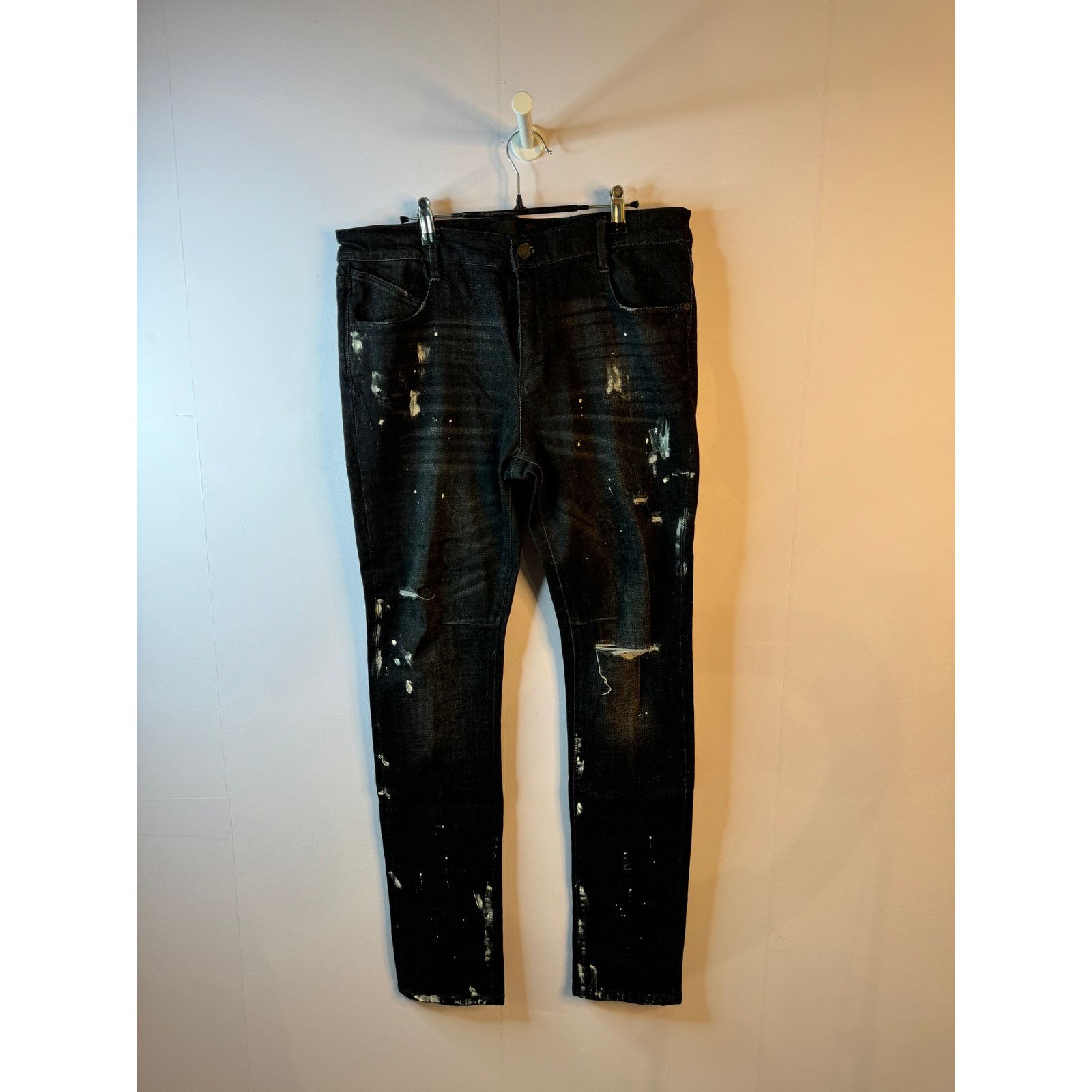Rta RTA Jeans Black Splatter Used 32 Size US 32 / EU 48 - 1 Thumbnail