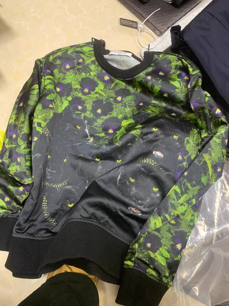 Givenchy Givenchy Size38 Moss Green Floral Hoodie Size US M / EU 48-50 / 2 - 2 Thumbnail