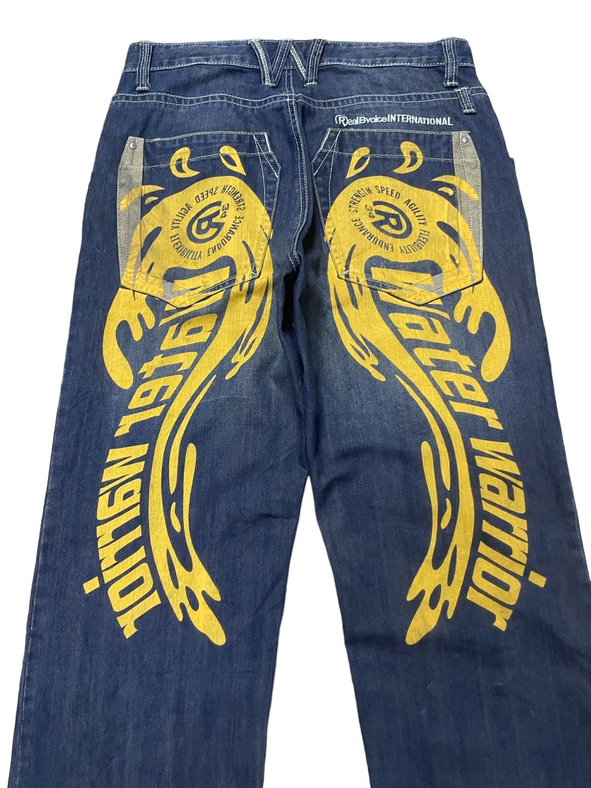 KOJIMA GENES Evisu Style Real Bvoice Daicock Print Baggy Jeans Button fly Size US 34 / EU 50 - 5 Thumbnail