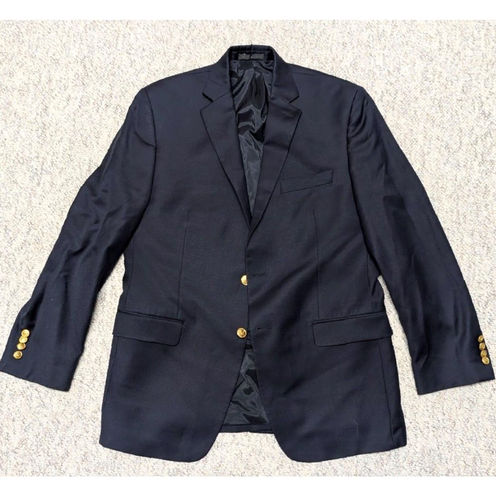 Harris Tweed RALPH LAUREN blazer navy blue 40R TWO-Button wool Tweed Men Blazer Notch 48R barley-Corn 40R Size 48R - 3 Thumbnail