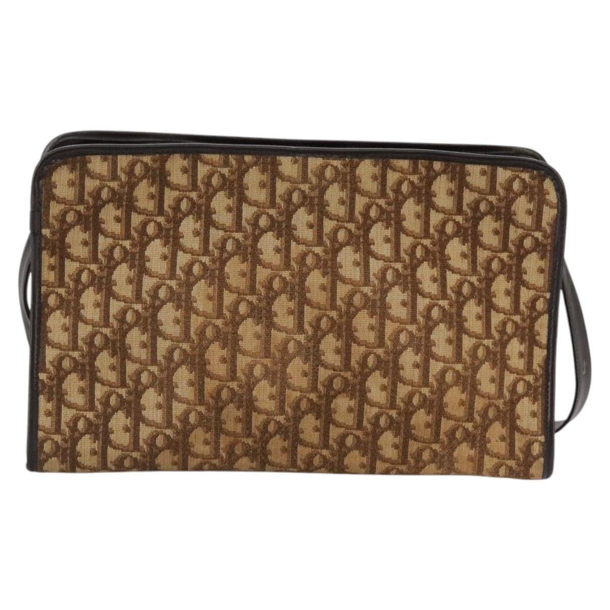 Dior DIOR Trotter Canvas Shoulder Bag Gold Brown Size ONE SIZE - 3 Thumbnail