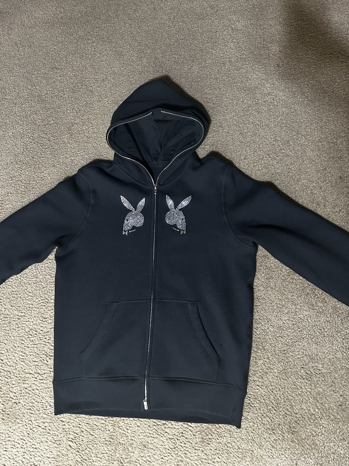 Playboy Streetwear Undercover Playboy rhinestone zip up hoodie Grailed