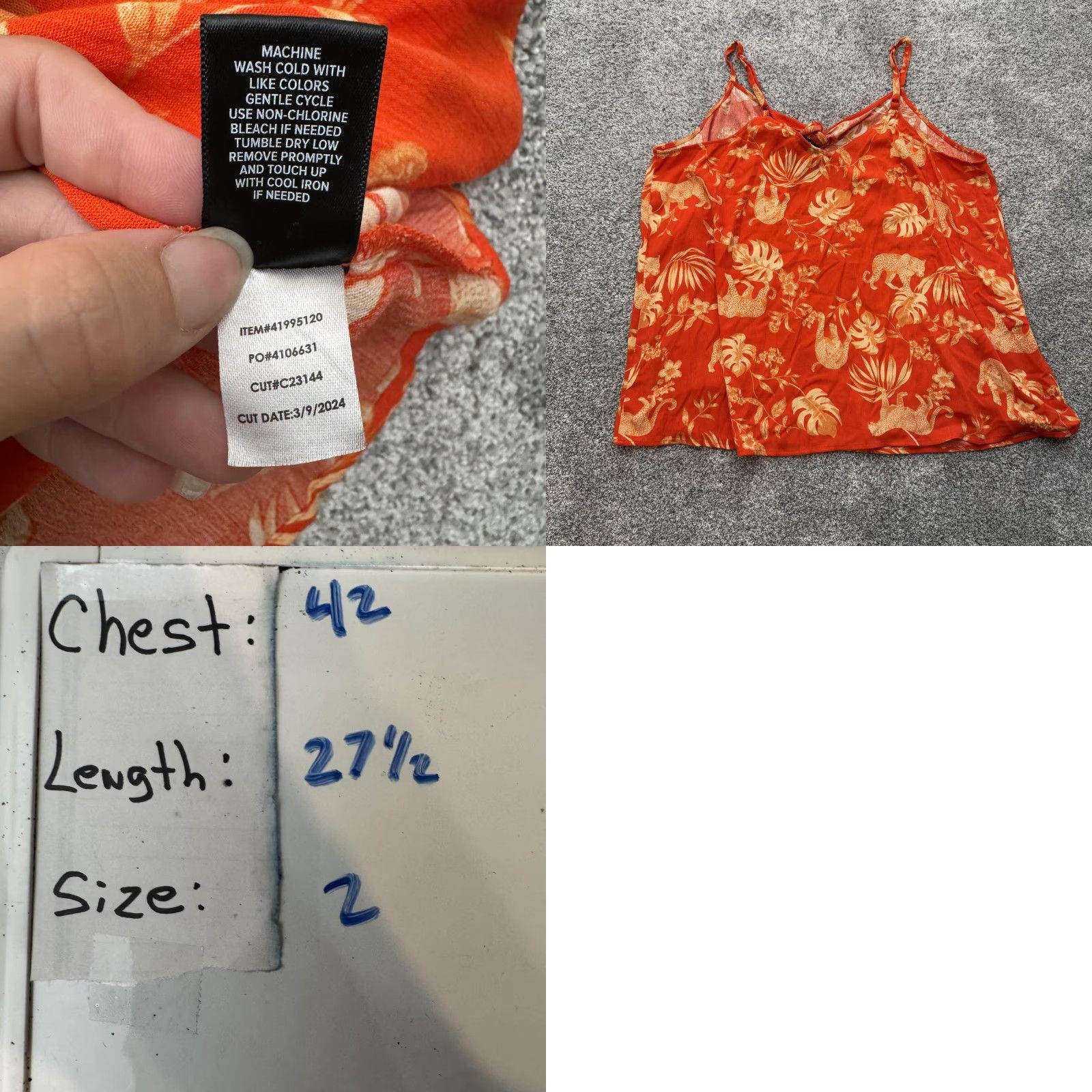 Torrid Torrid Tank Top Womens 2 Orange Animal Print Jungle Sleeveless Knot Front Cheetah Size XS / US 0-2 / IT 36-38 - 8 Thumbnail