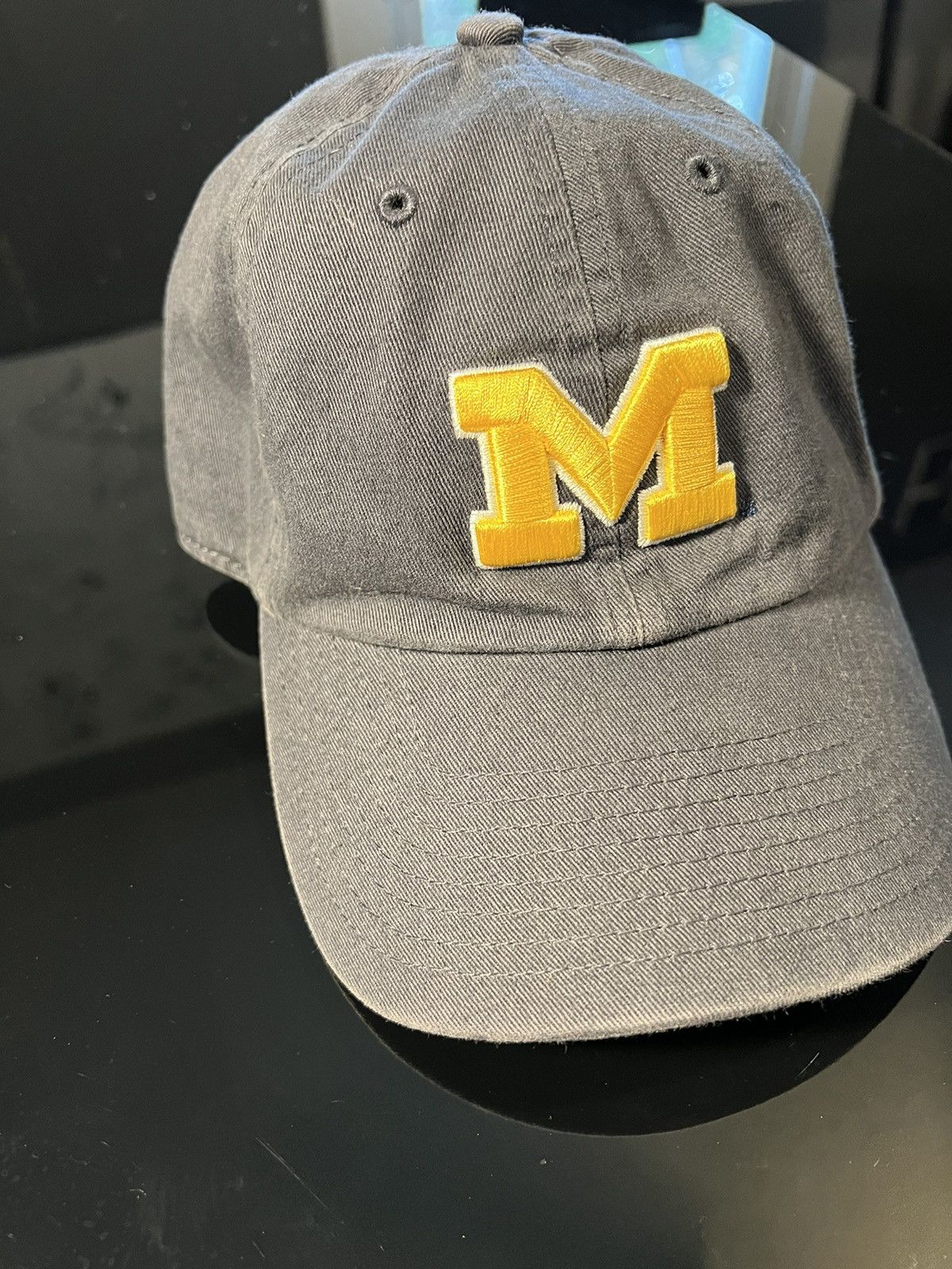 Vintage Michigan Wolverines '47 Franchise Fitted Hat Small Blue Size ONE SIZE - 2 Thumbnail