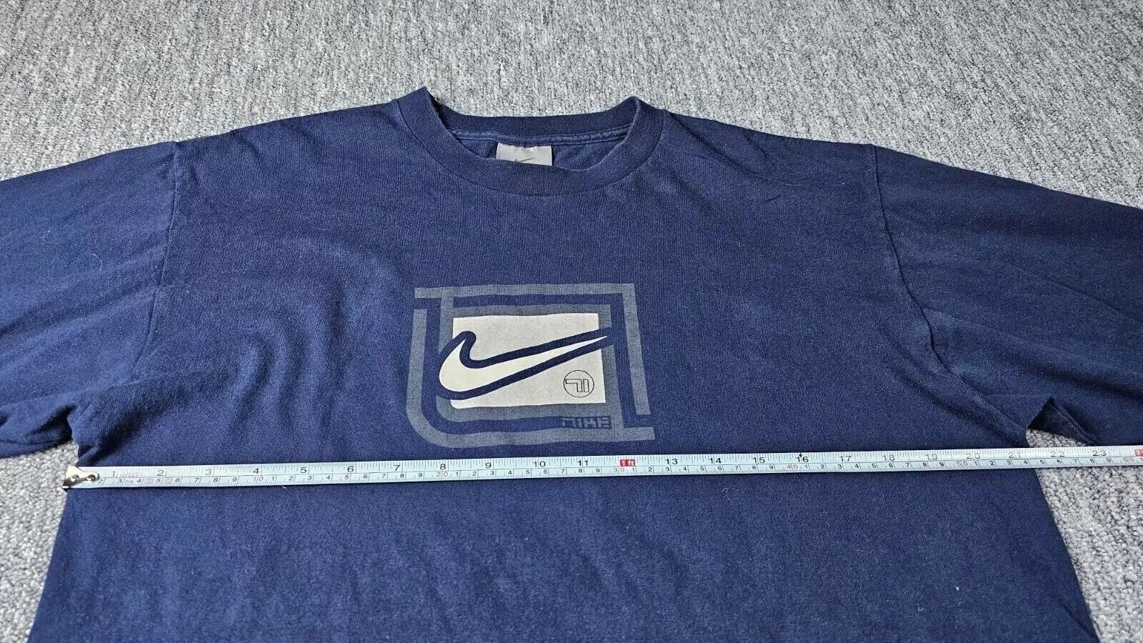 Nike Nike Center Logo Sweatshirt Vintage 90s USA Blue M Pullover Size US M / EU 48-50 / 2 - 11 Thumbnail