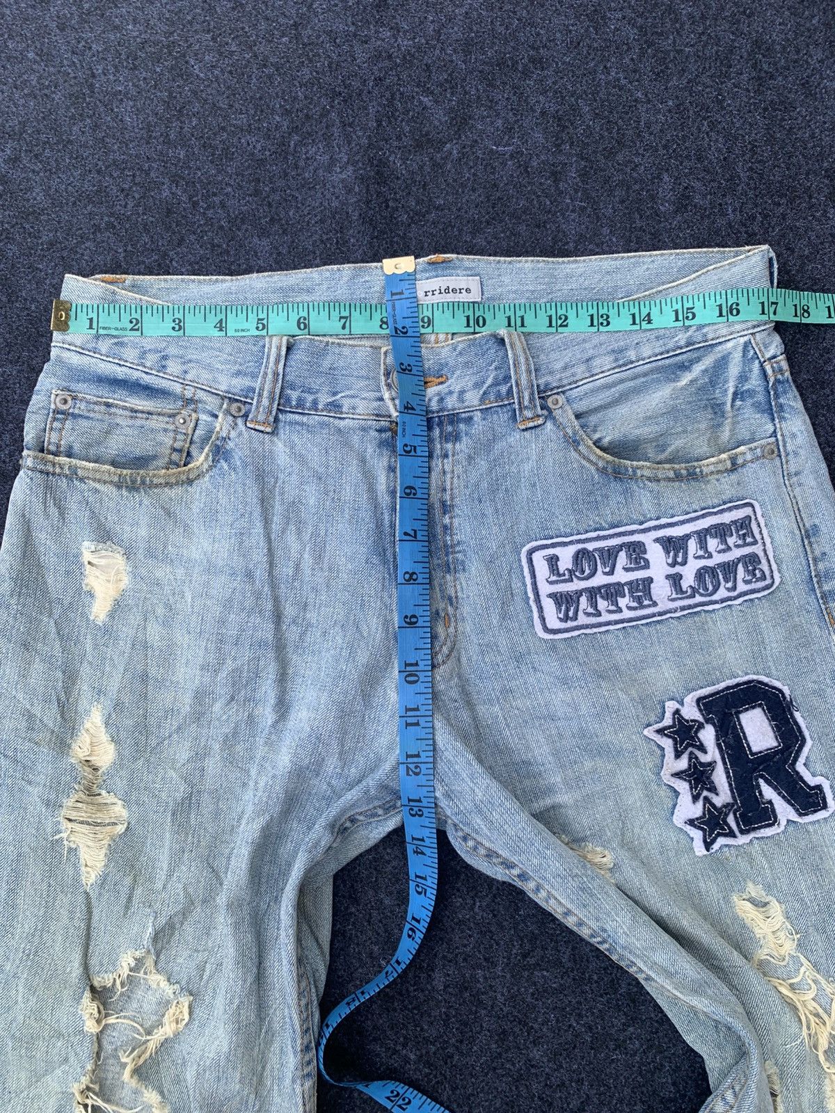 BEAUTY&YOUTH × Big John Distressed Sorridere short denim pants. (26) Size US 34 / EU 50 - 5 Thumbnail