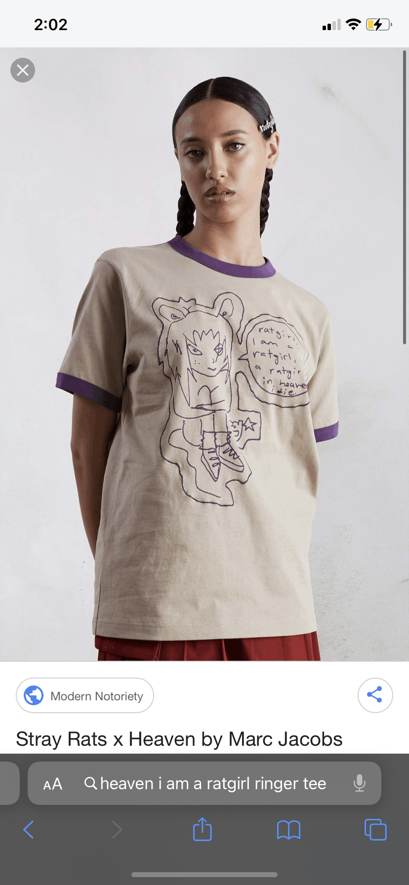 Heaven by Marc Jacobs Heaven by Marc Jacobs Shocking Ringer Tee