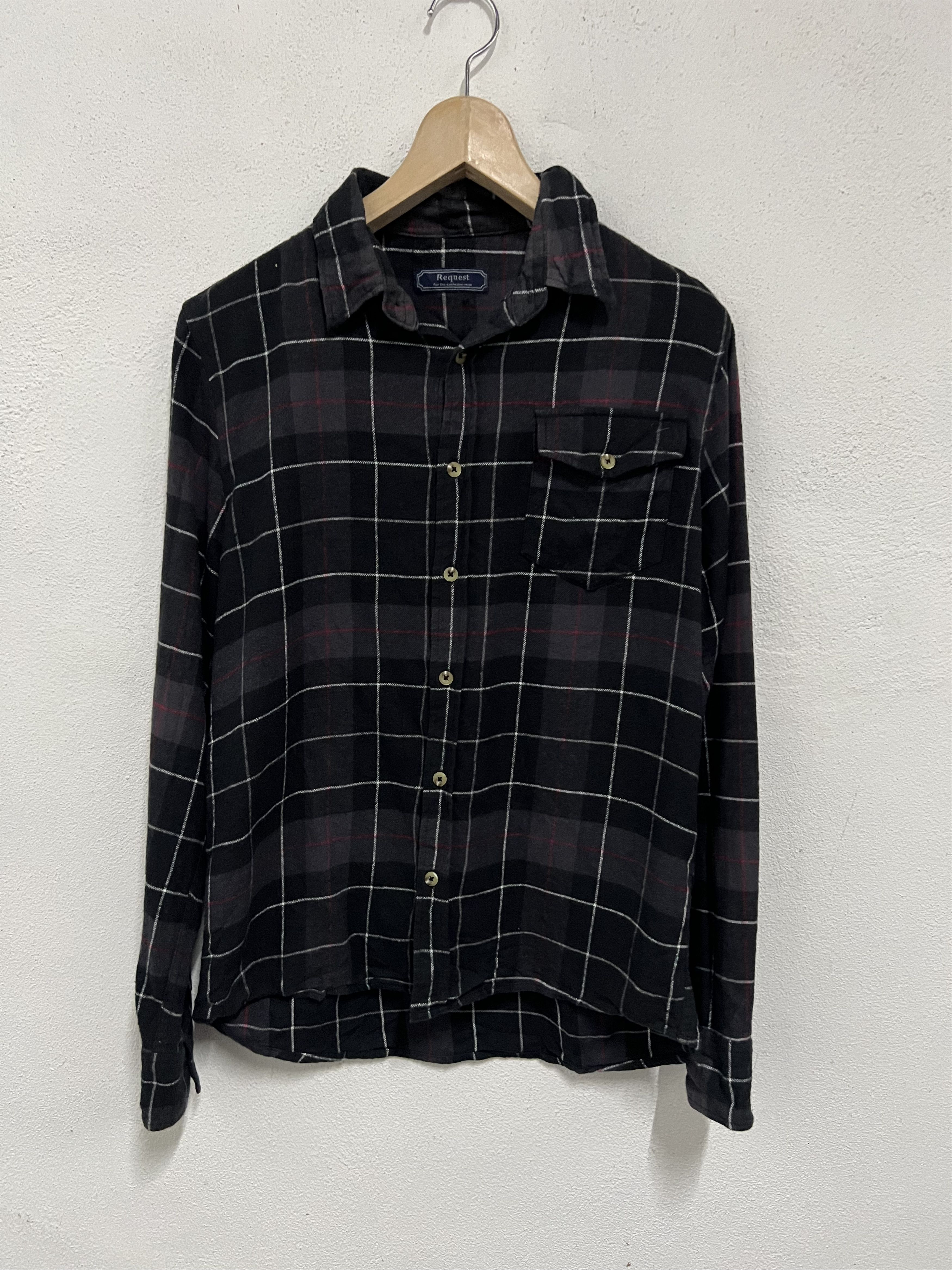 Vintage Vintage Request Plaid Tartan Flannel Shirt Size US S / EU 44-46 / 1 - 2 Thumbnail