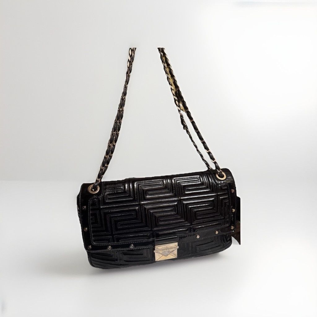 Versace Gianni Versace Couture Quilted Patent Leather Shoulder Bag Size ONE SIZE - 2 Thumbnail