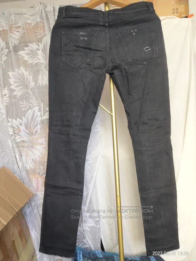 Saint Laurent Paris SLP 2016 Black Distressed Denim Jeans. Size US 33 - 9 Thumbnail