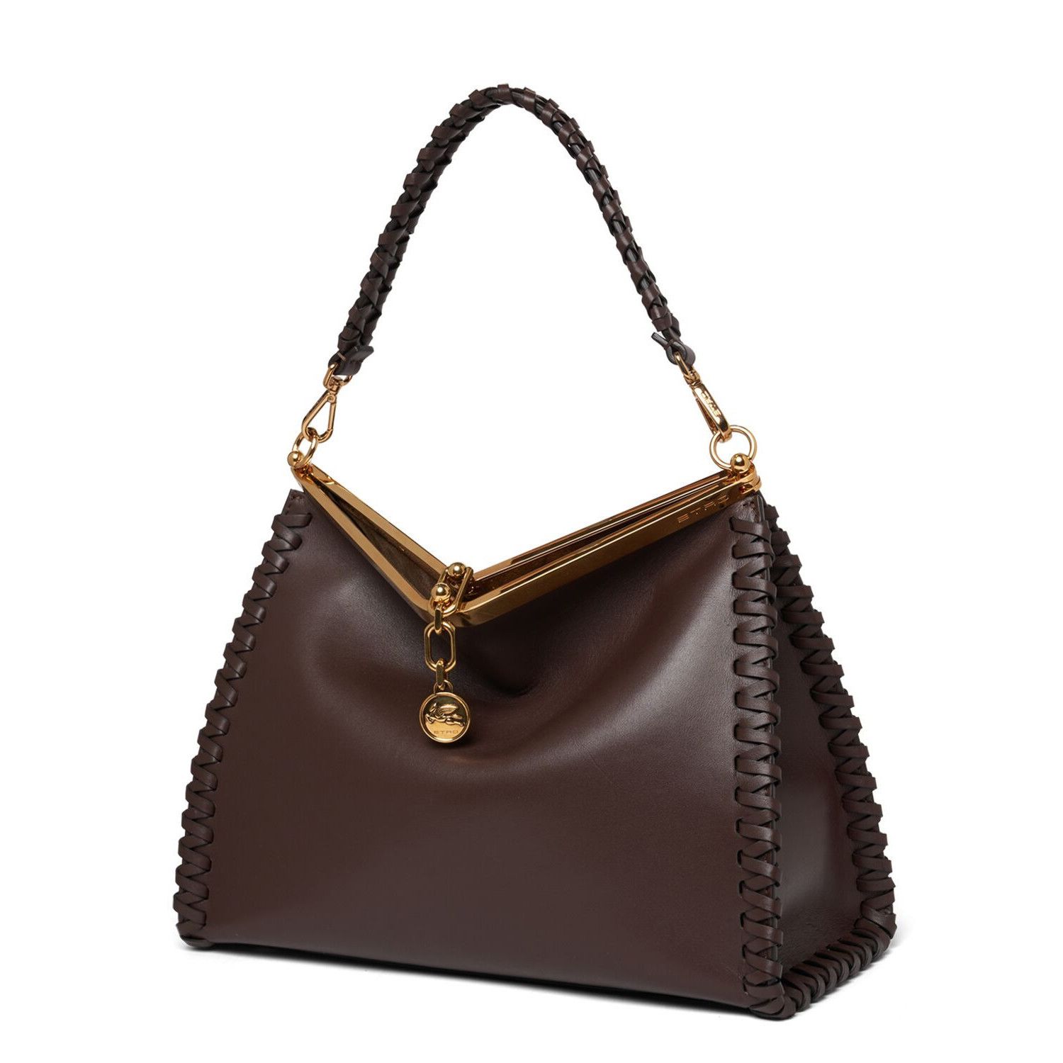 Etro ETRO Vela Large Brown Leather Shoulder Bag New & Authentic Size ONE SIZE - 2 Thumbnail