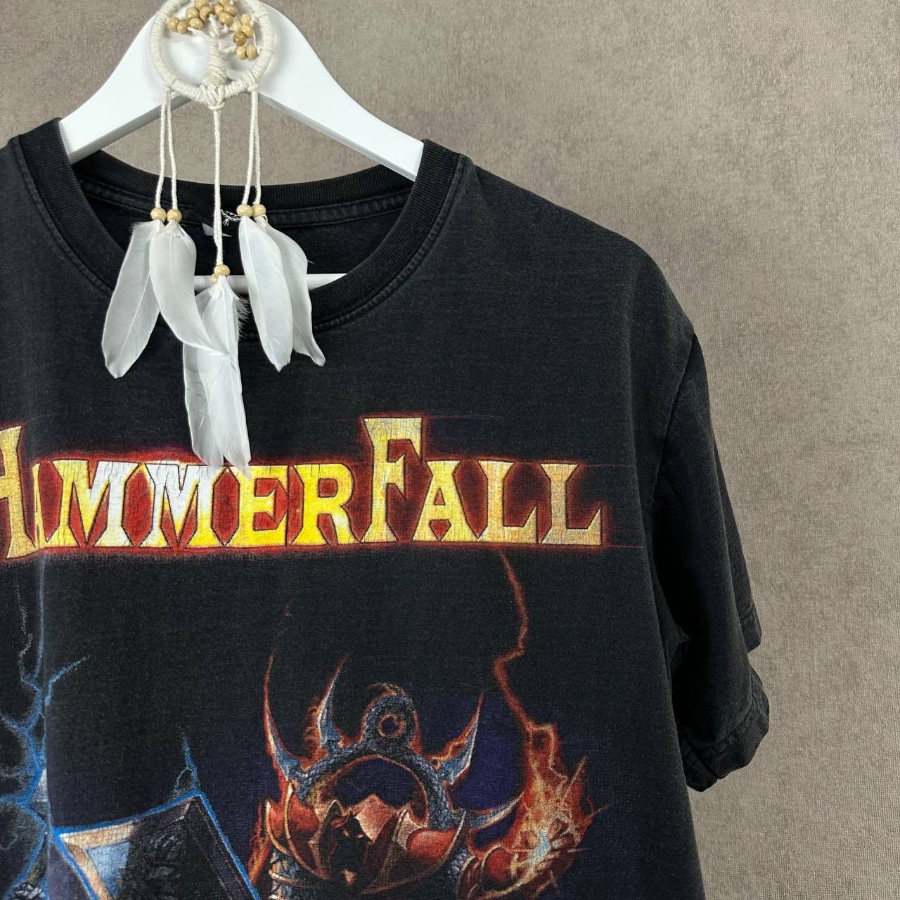 Band Tees × Vintage Vintage Hammer Fall T-shirts Big Logo Band Rock 00s Y2K Size US M / EU 48-50 / 2 - 7 Thumbnail