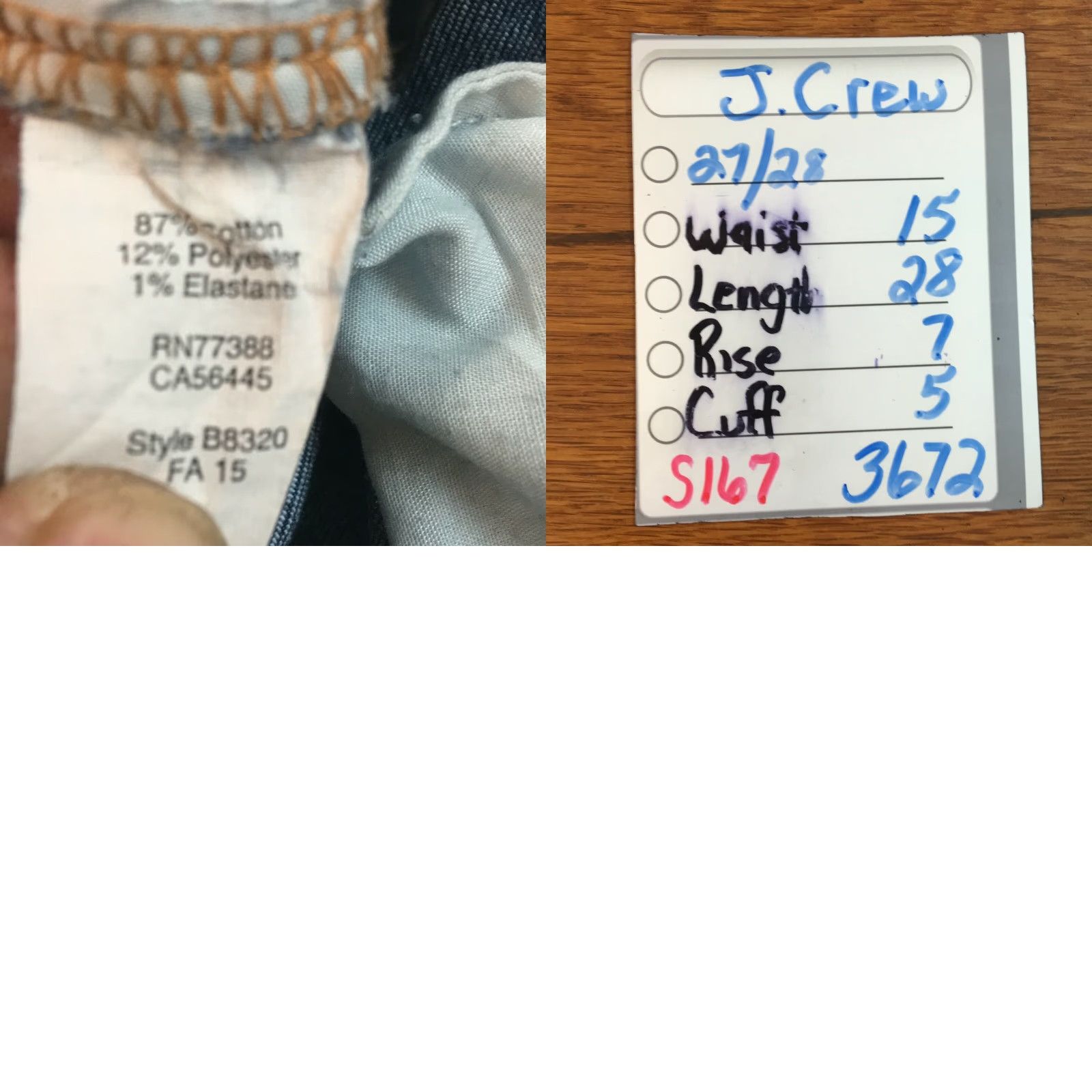 J.Crew J Crew Jeans Skinny Women Regular Low Rise Stretch Blue Denim 27/28 Size 27" / US 4 / IT 40 - 8 Thumbnail