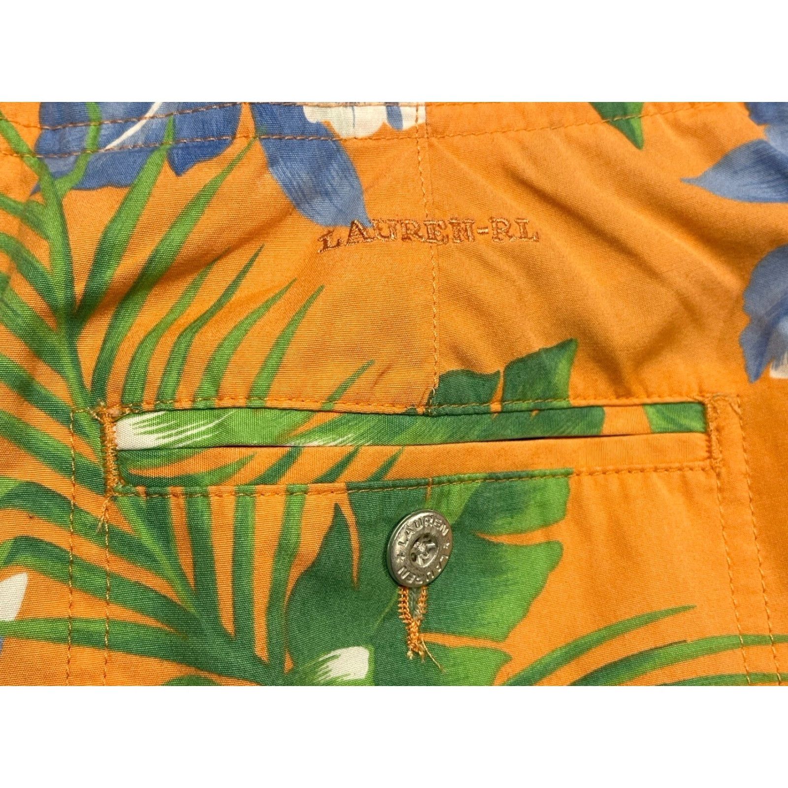 Ralph Lauren Lauren Ralph Lauren Hawaiian Floral Orange Tropical Capri Crop Pants Sz 12 Womens Size 34" / US 12 / IT 48 - 7 Thumbnail