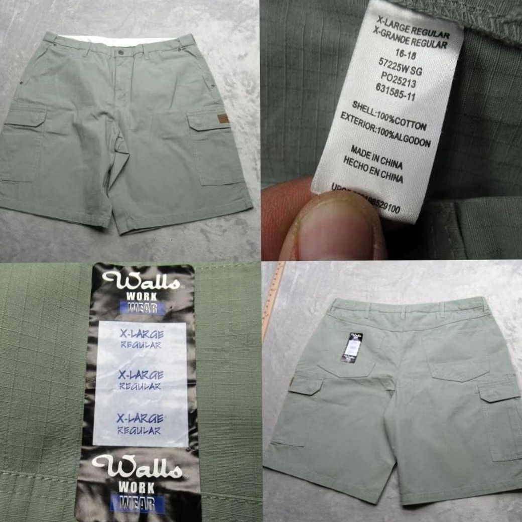 Walls Walls Work Wear Cargo Shorts Mens XL 38" Limestone Rugged Ripstop Outdoor NEW Size US 36 / EU 52 - 2 Thumbnail
