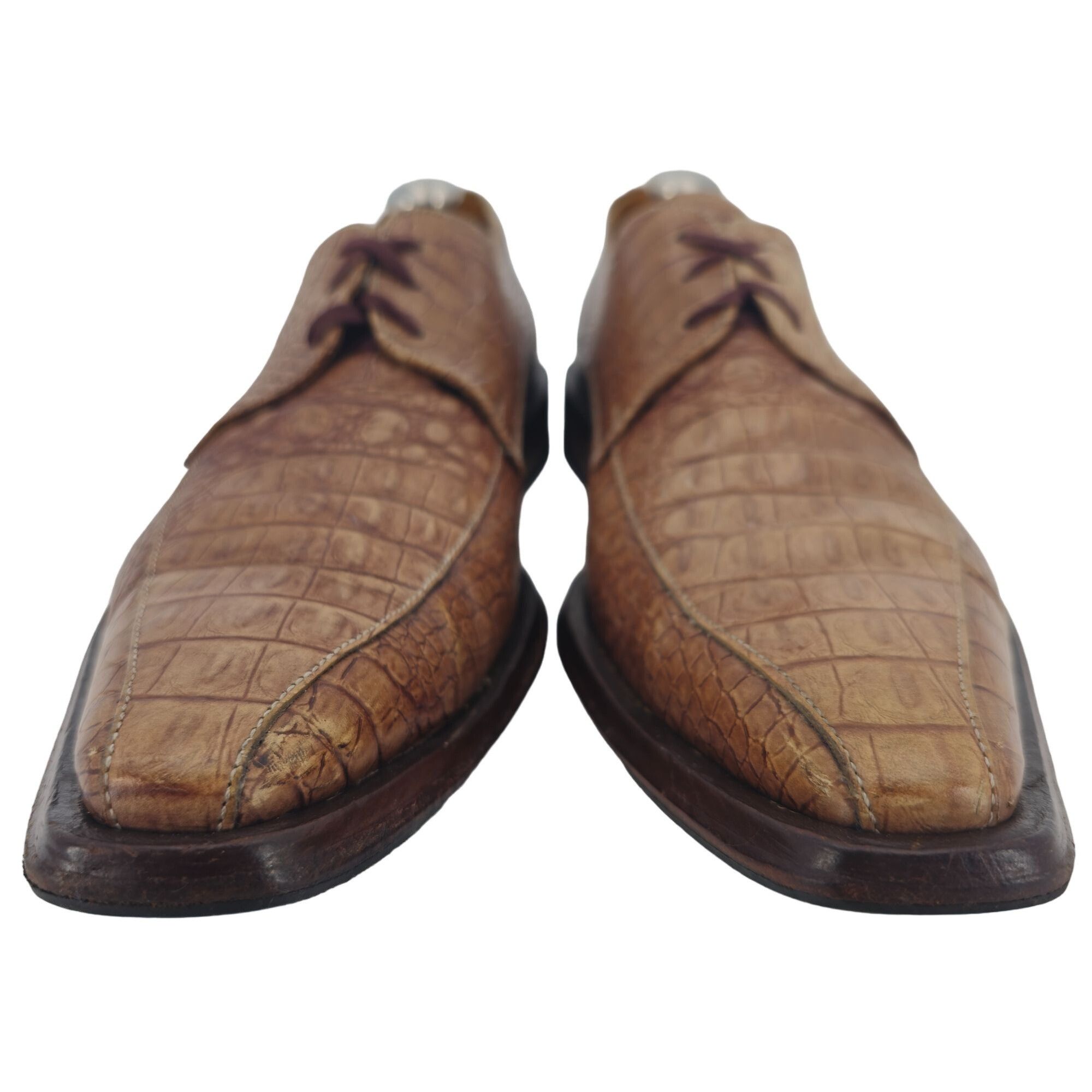 Other Vintage Italy Marcopizzi Men 8.5 Tan Brown Alligator Leather Size US 8.5 / EU 41-42 - 2 Thumbnail