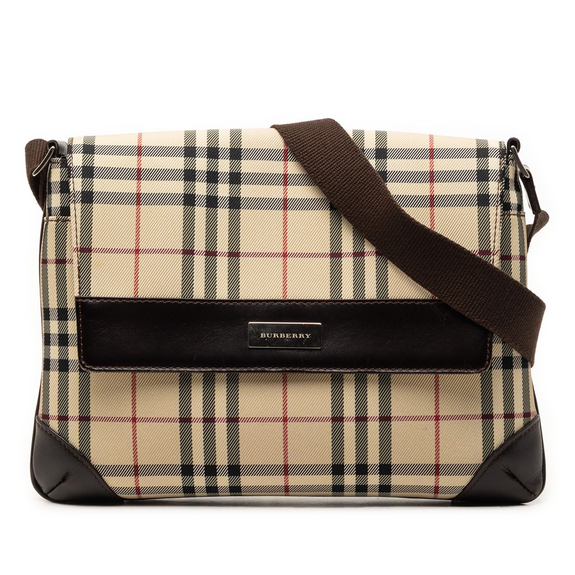 Burberry House Check Canvas Flap Crossbody Size ONE SIZE - 1 Thumbnail