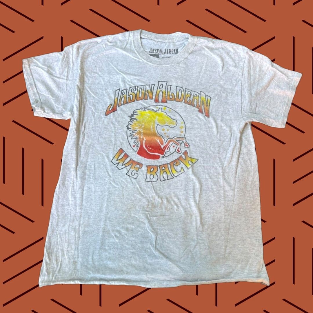 Vintage VINTAGE Jason Aldean We Back Concert Tour Shirt Unisex L Heather Gray Country Size US L / EU 52-54 / 3 - 1 Thumbnail