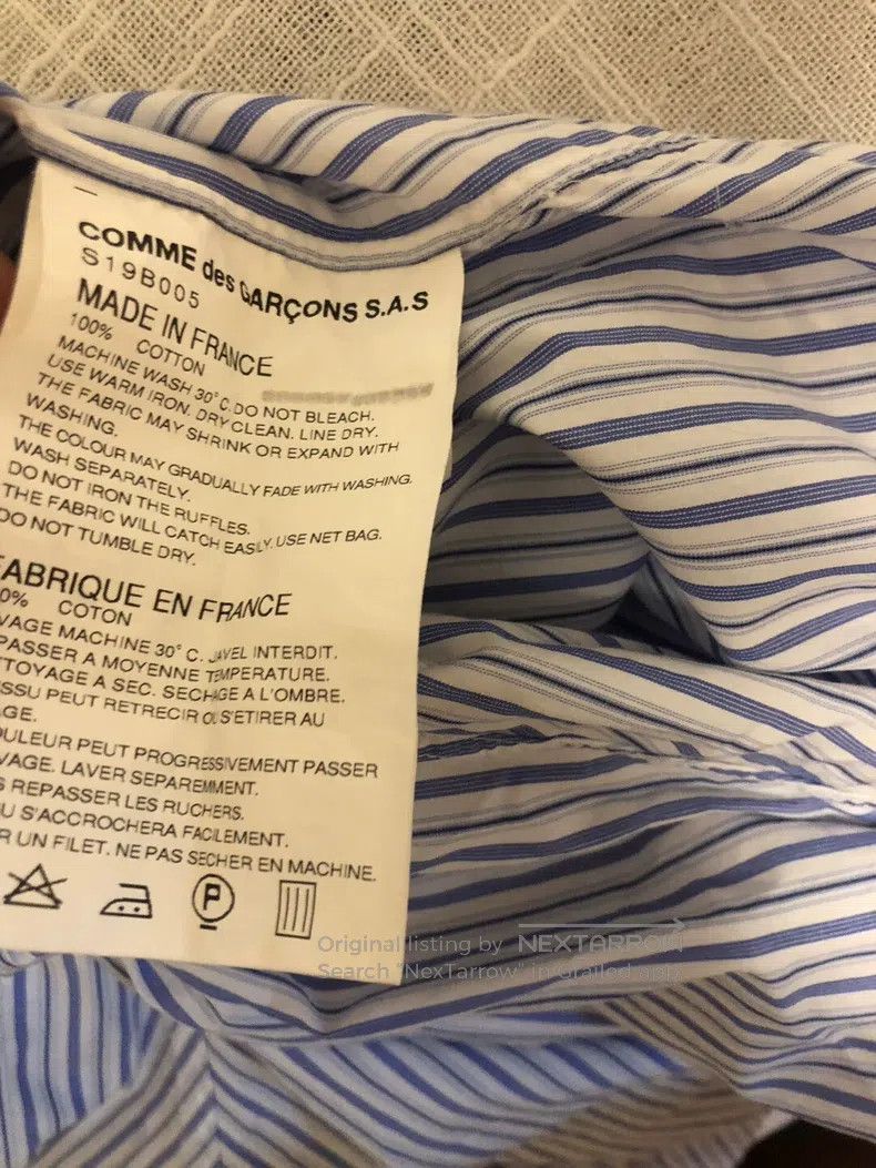 Comme des Garcons Comme Des Garcons Striped shirt blouse Size S / US 4 / IT 40 - 6 Thumbnail