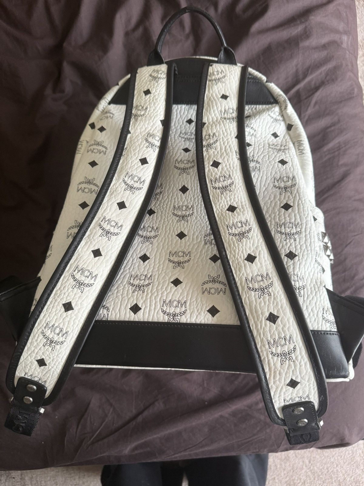 MCM MCM Visetos Medium Studded Backpack Size ONE SIZE - 7 Thumbnail