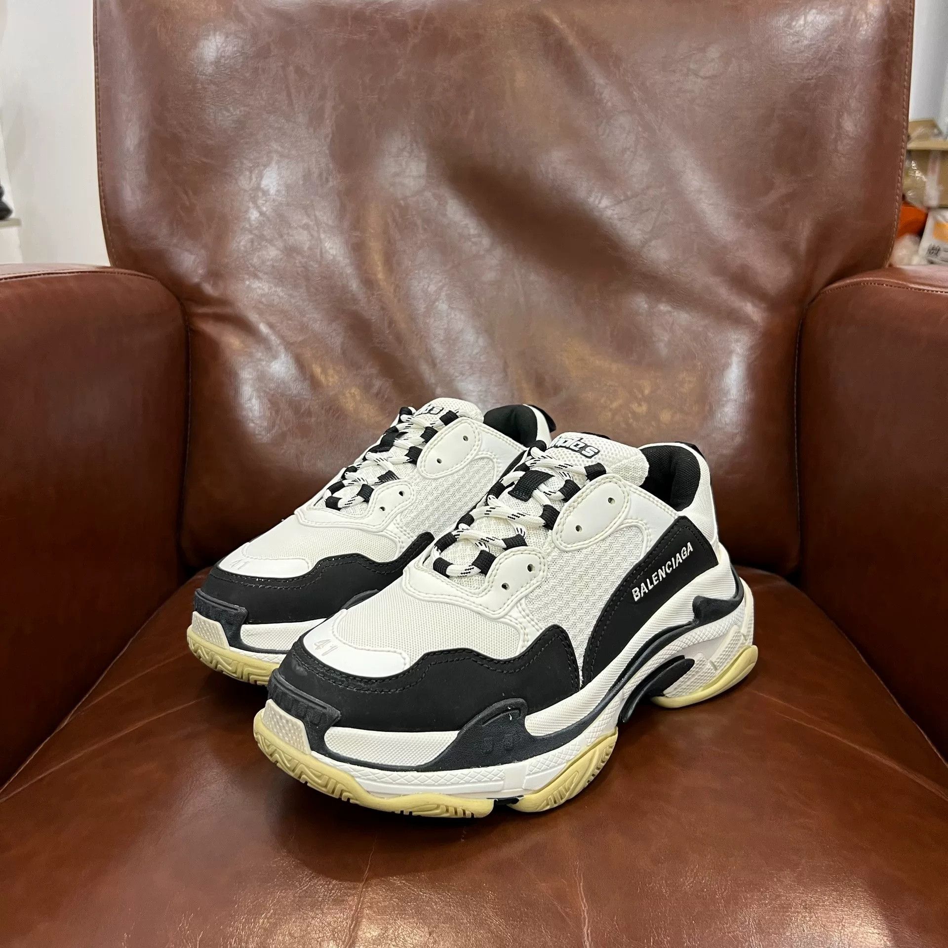 Balenciaga Balenciaga Triple S Blue/White Sneakers | Grailed