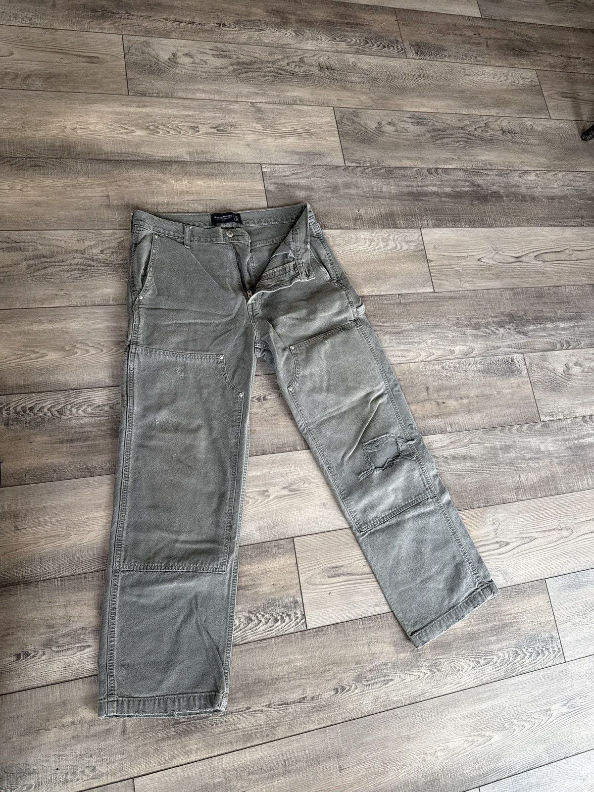 Abercrombie & Fitch Baggy Abercrombie Double Knee W/ Tear Size US 31 - 3 Thumbnail