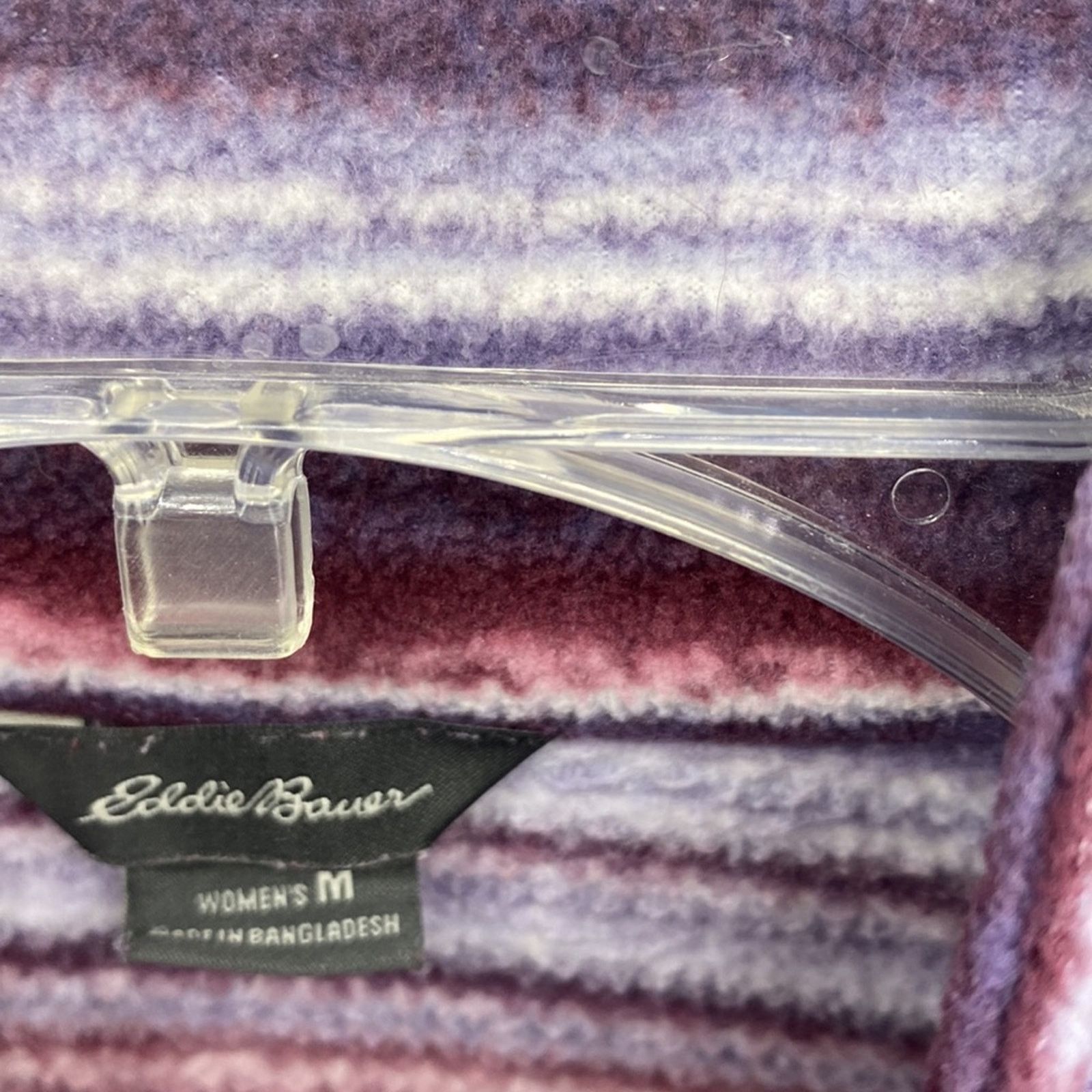 Eddie Bauer Eddie Bauer purple striped fleece quarter zip pullover sz M Size M / US 6-8 / IT 42-44 - 3 Thumbnail