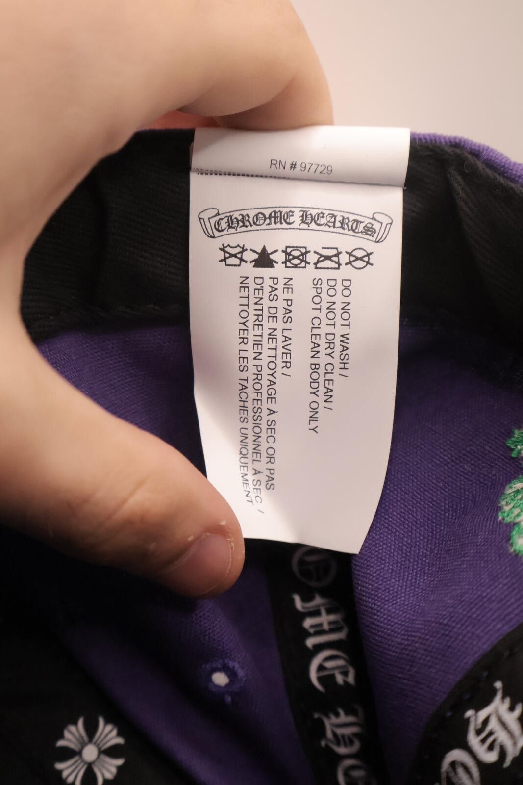 Chrome Hearts CH Logo Purple Green Baseball Hat Size ONE SIZE - 4 Thumbnail