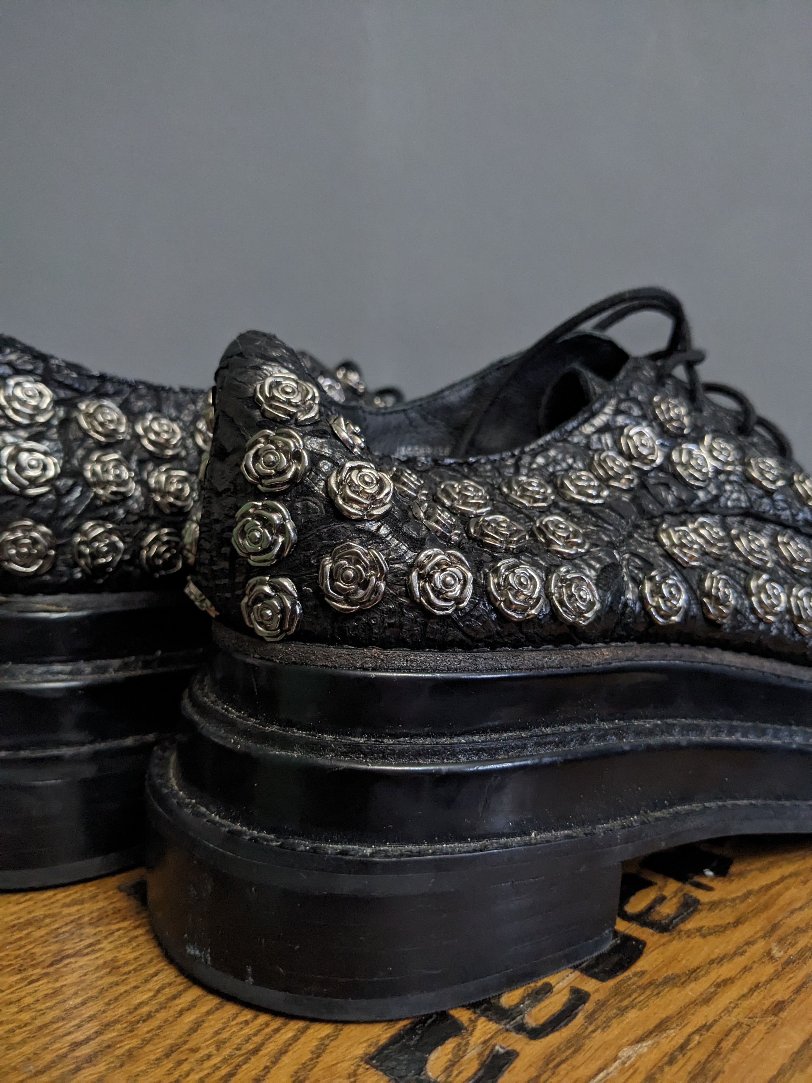 Jeffrey Campbell Womens Jeffrey Campbell Jagger Leather Shoes Metal Rose EU40 Size US 10 / IT 40 - 15 Thumbnail
