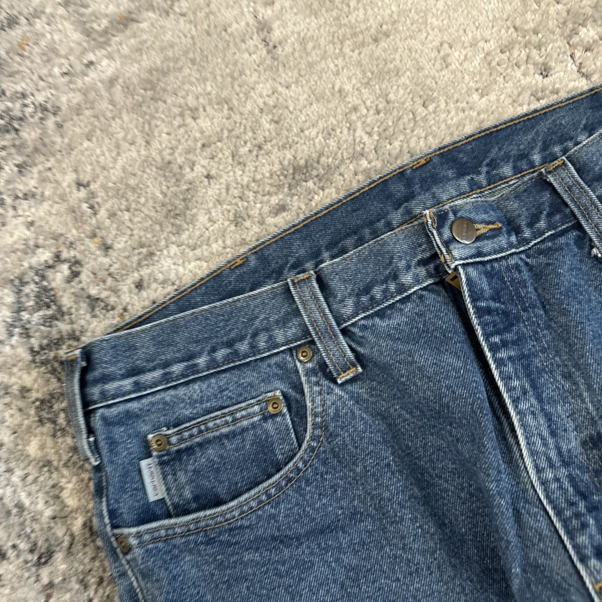 Carhartt × Vintage Vintage 90s Carhartt wide leg workwear jeans Size US 40 / EU 56 - 4 Thumbnail
