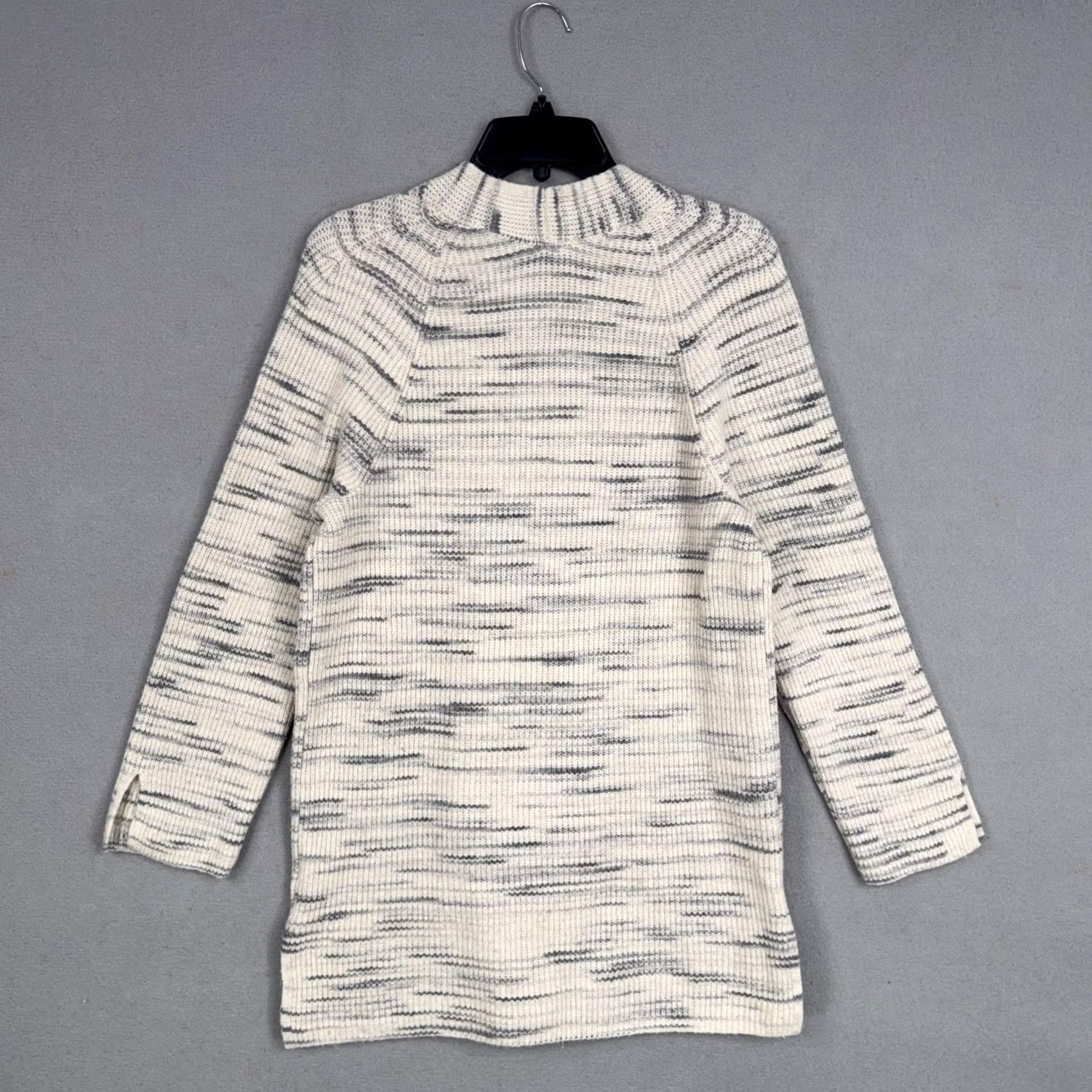 J. Jill Pure Jill Sweater Womens Small White Gray Space Dye V Neck Tunic Pullover Comfy Size S / US 4 / IT 40 - 6 Thumbnail