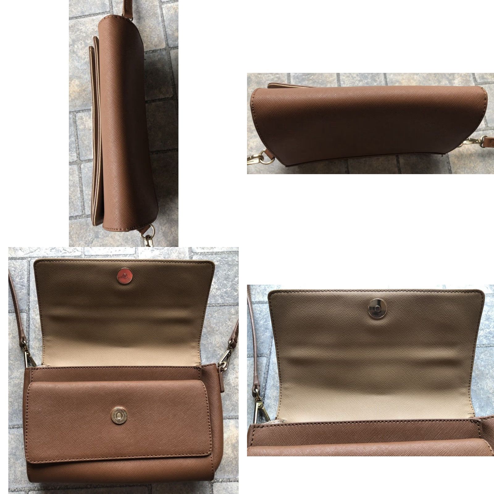 DKNY DKNY Purse Shoulder Bag Brown 4042 100% Genuine Leather 9in x 6in With Strap Womens Vintage? (No N/A) Size ONE SIZE - 9 Thumbnail
