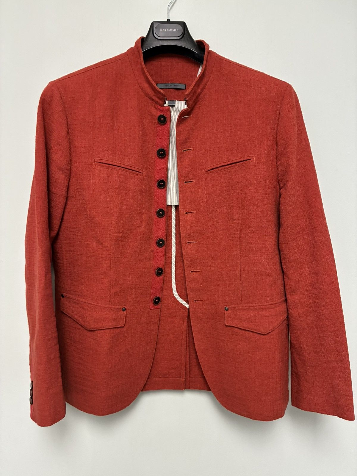 John Varvatos Multibutton scarlet jacket EU 52 USA 42 Size US L / EU 52-54 / 3 - 4 Thumbnail