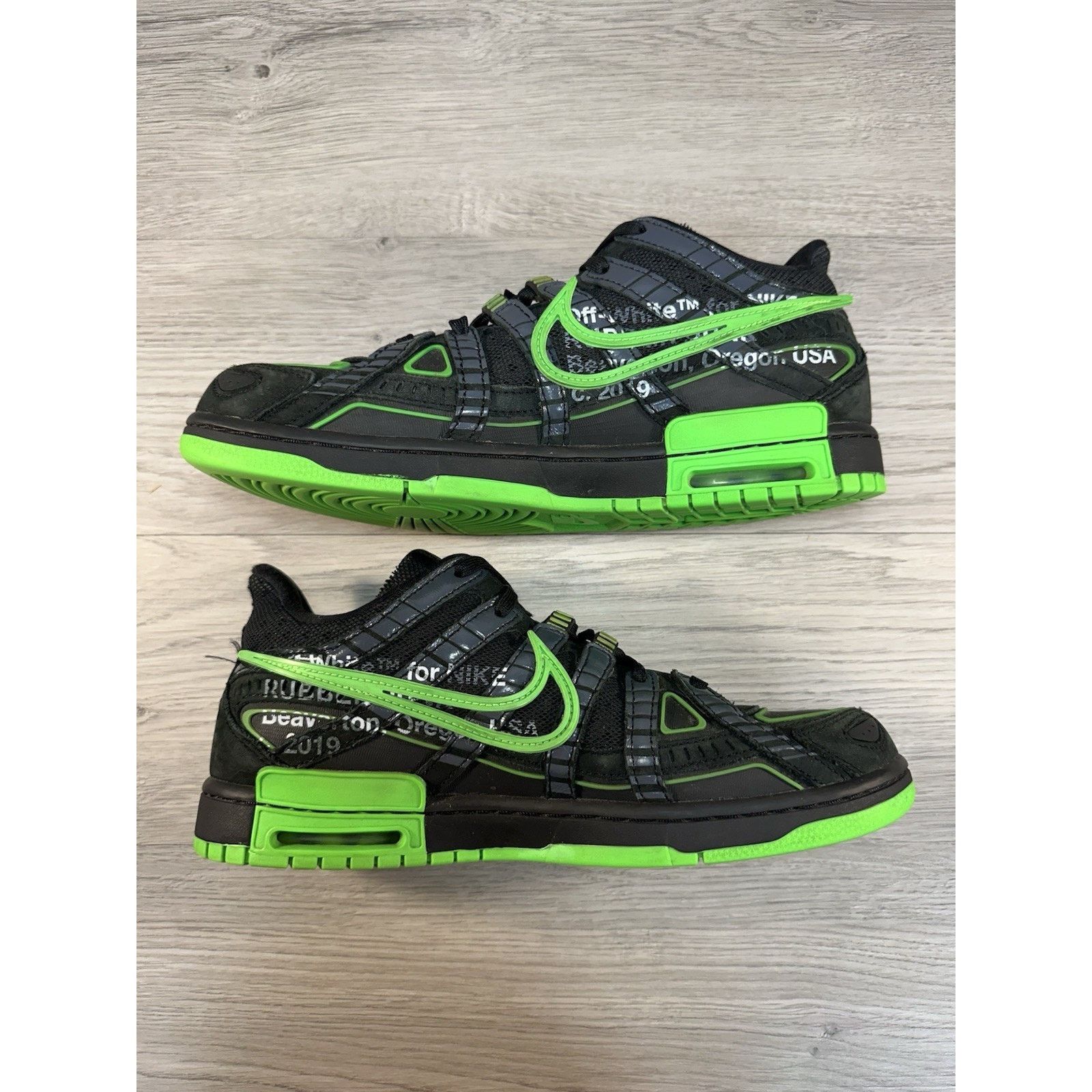 Nike × Off-White Nike Air Rubber Dunk x Off-White Low Green Strike - Size 9.5 Size US 9.5 / EU 42-43 - 3 Thumbnail