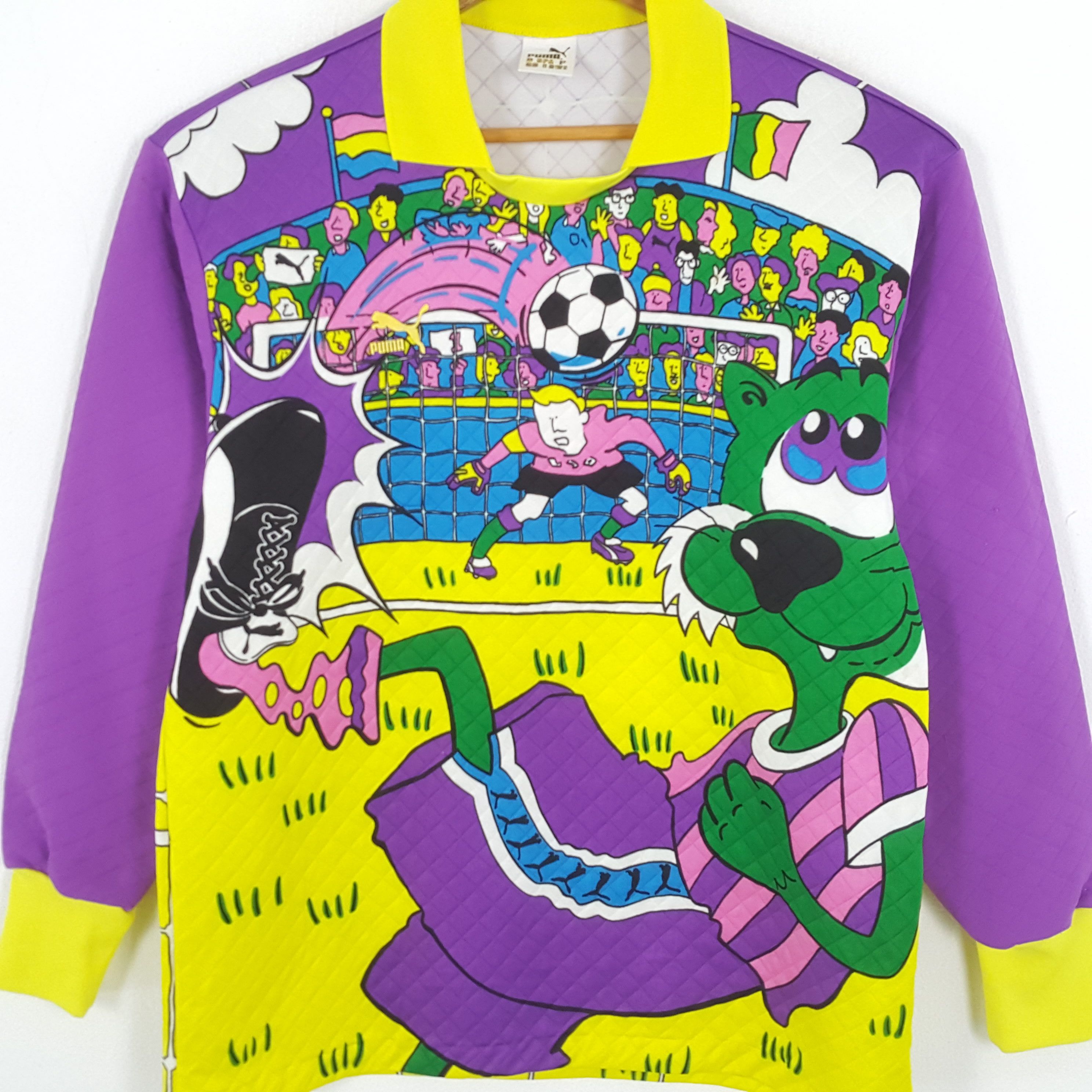 Japanese Brand × Puma × Vintage Vintage PUMA Sportswear Full Print Art Style Sweatshirts Size US L / EU 52-54 / 3 - 2 Thumbnail